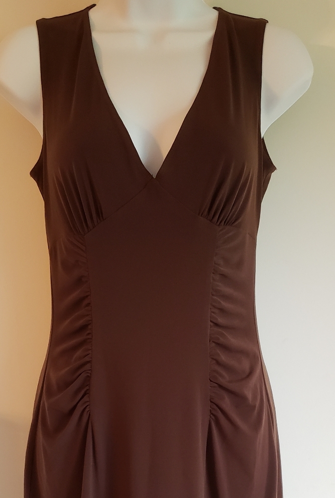 VICTORIA SECRET KNEE LENGTH CASUAL BROWN DRESS